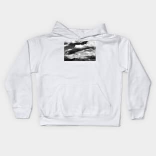 Beyond The Clouds  - Black And White Kids Hoodie